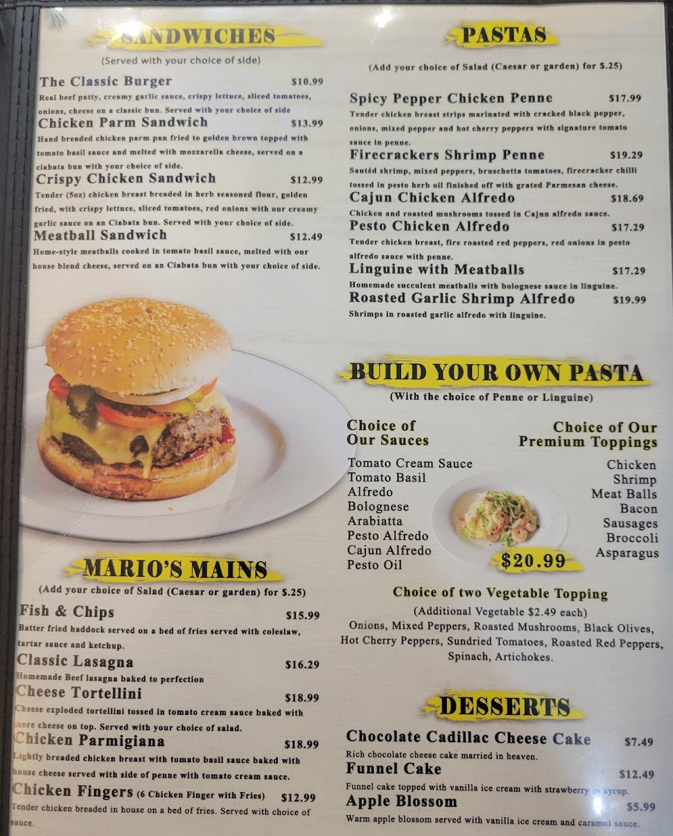 Menu Mario's Pizza Kitchen-9